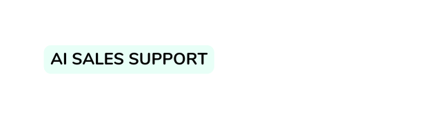 AI Sales Support